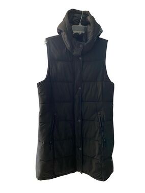 Women's Halifax Traders Black Hooded Puffer Vest Size Medium